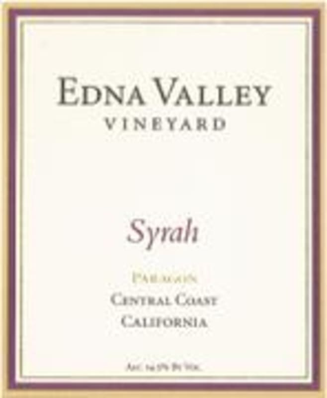 Edna Valley Vineyard Syrah 1999 Front Label