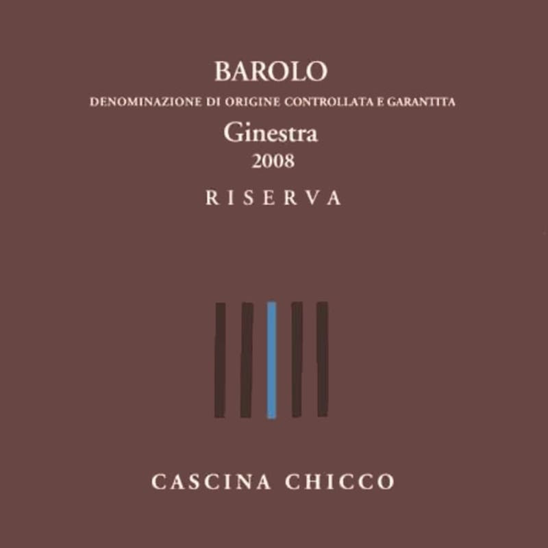 Cascina Chicco Azienda Agricola Barolo Ginestra Riserva 2008 Front Label