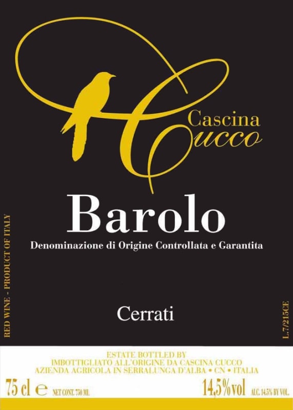 Tenuta Cucco Barolo Cerrati 2010 Front Label
