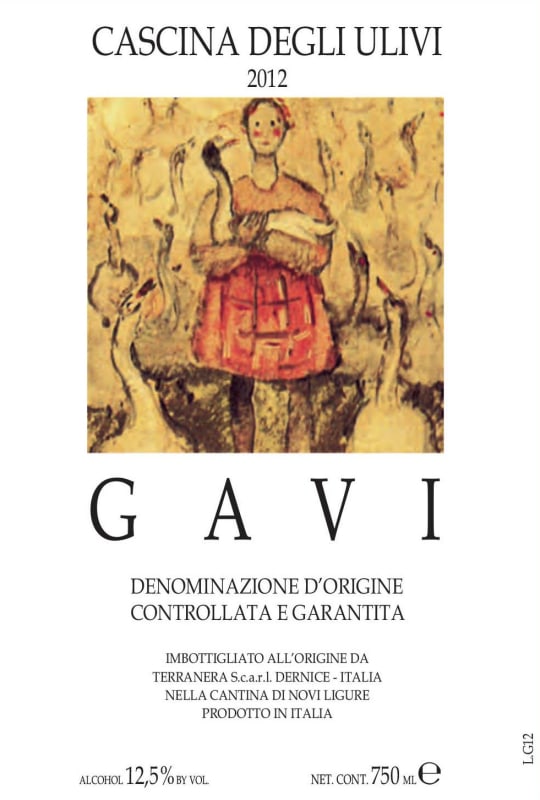 Cascina Degli Ulivi Gavi 2012 Front Label