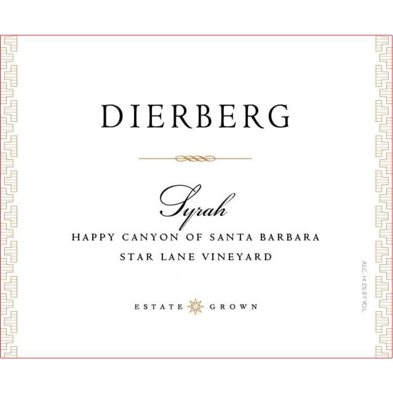 Dierberg Syrah 2014 Front Label