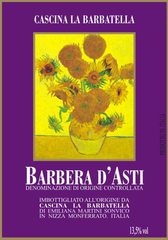 Cascina la Barbatella Barbera d'Asti 2000 Front Label