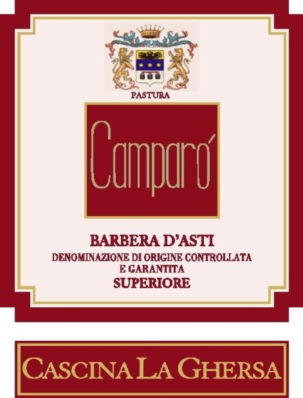 Cascina la Ghersa Barbera d'Asti Camparo Superiore 2009 Front Label