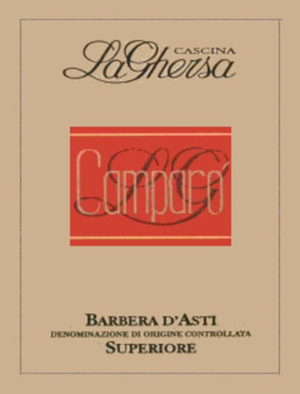 Cascina la Ghersa Barbera d'Asti Camparo Superiore 2007 Front Label