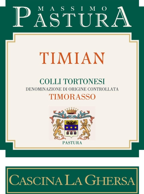 Cascina la Ghersa Colli Tortonesi Timian Timorasso 2011 Front Label