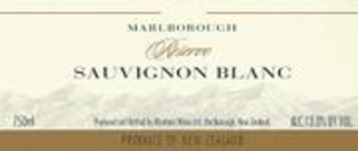 Brancott Reserve Sauvignon Blanc 2000 Front Label