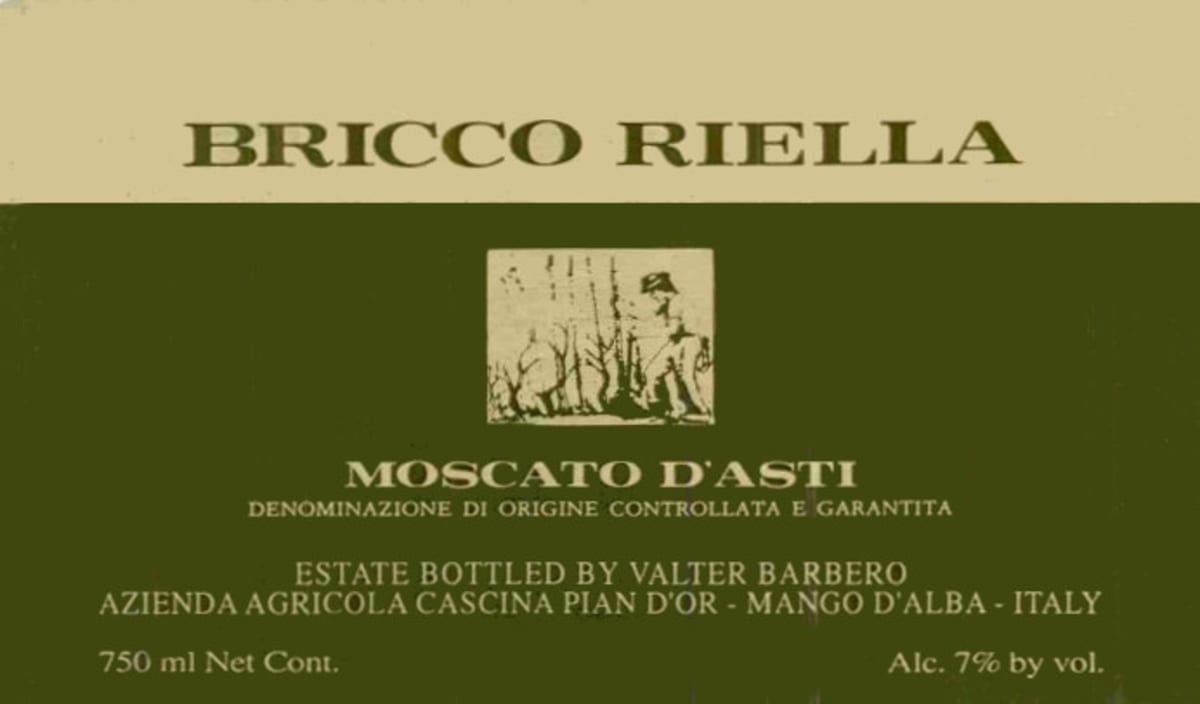 Cascina pian d'or Az. Agricola di Barbero Valter Moscato d'Asti Bricco Riella 2010 Front Label