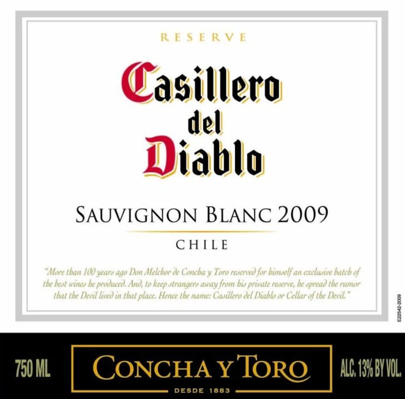 Casillero del Diablo Valle del Limari Reserva Privada Sauvignon Blanc 2009 Front Label
