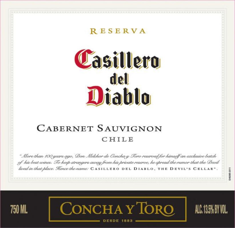 Casillero del Diablo Reserva Cabernet Sauvignon 2014 Front Label