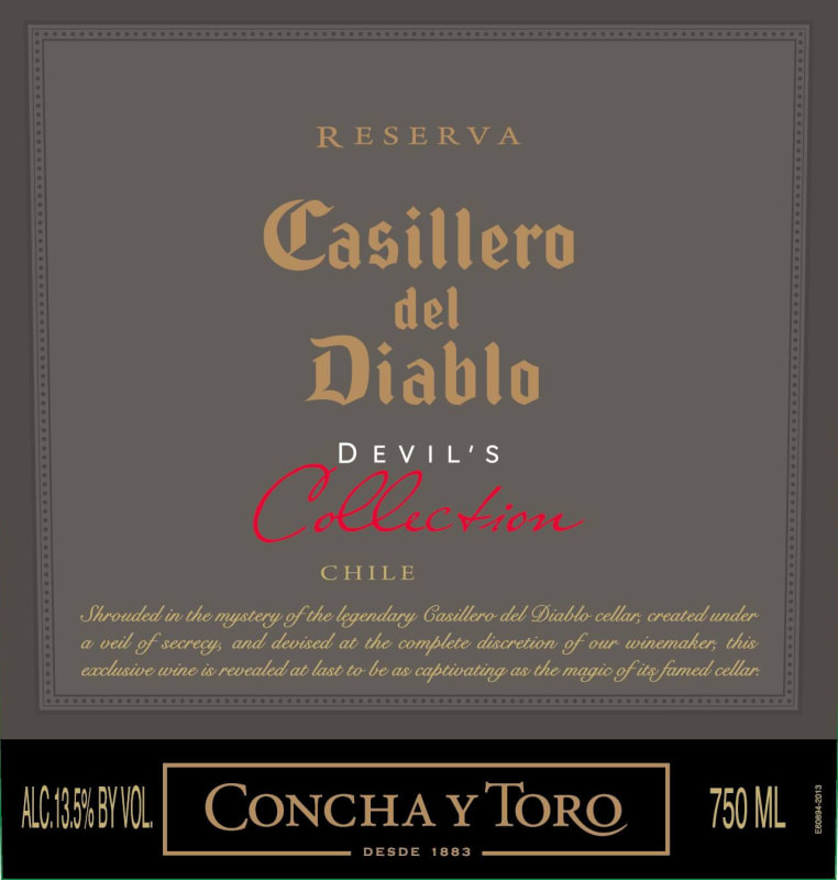 Casillero del Diablo Devil's Collection Reserva Red 2014 Front Label