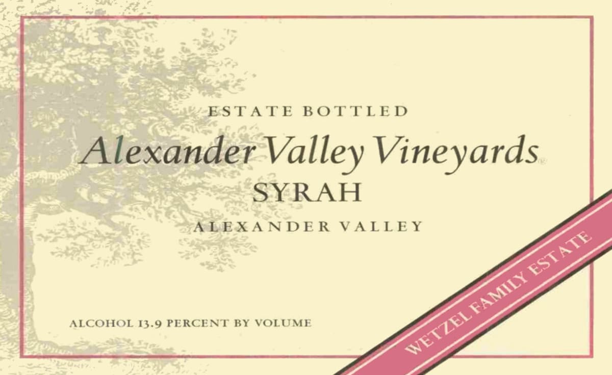 Alexander Valley Vineyards Syrah 2006 Front Label