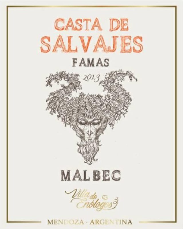 Casta de Salvajes Famas Malbec 2013 Front Label