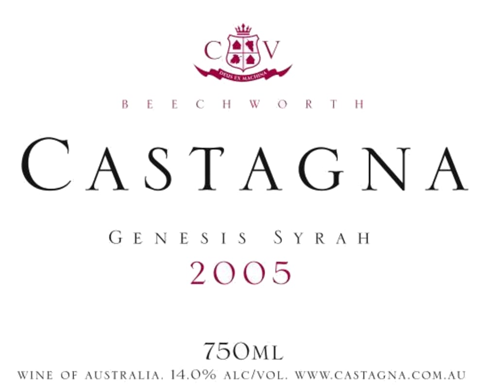 Castagna Genesis Syrah 2005 Front Label