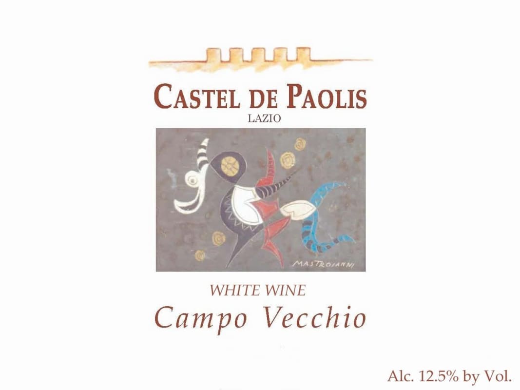 Castel De Paolis Azienda Agricola Lazio Campo Vecchio Bianco 2009 Front Label