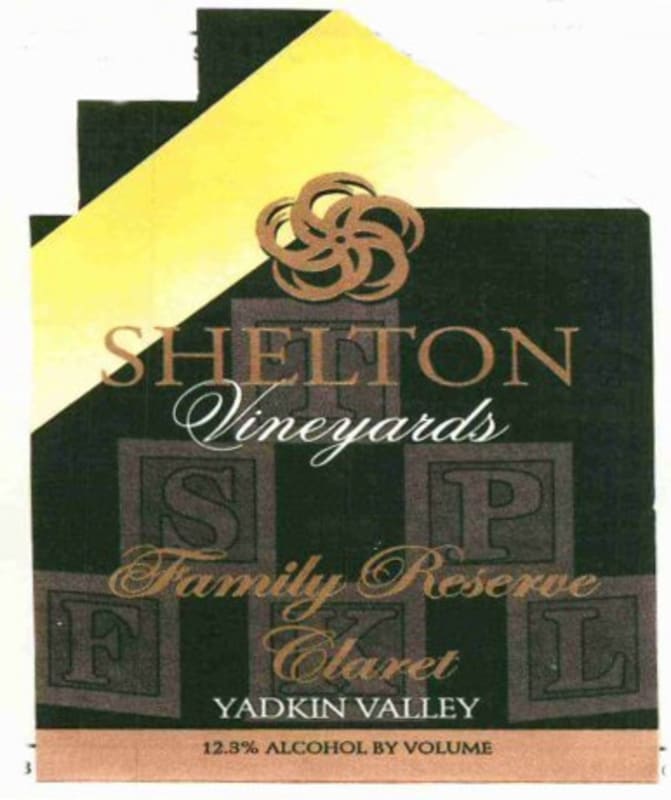 Shelton Family Reserve Claret 2013 Front Label