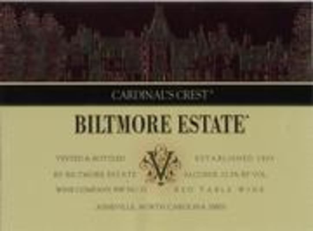 Biltmore Estate Cardinal Crest Red Front Label