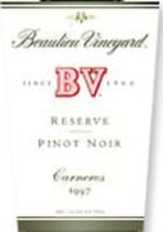 Beaulieu Vineyard Reserve Pinot Noir 1996 Front Label