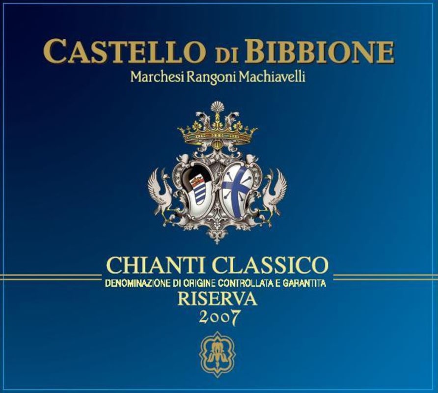 Castelli del Grevepesa Chianti Classico Castello di Bibbione Reserva 2007 Front Label