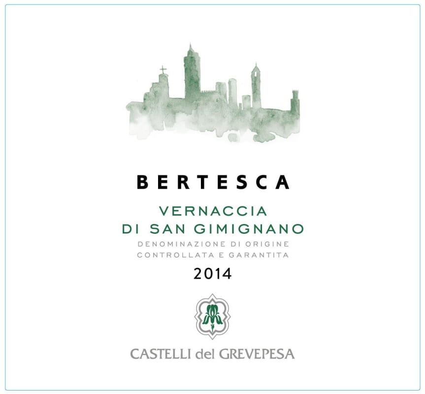 Castelli del Grevepesa Vernaccia di San Gimignano Bertesca 2014 Front Label