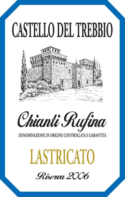 Castello Trebbio Chianti Rufina Lastricato Riserva 2006 Front Label