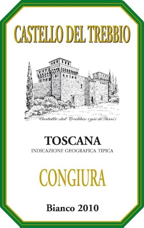 Castello Trebbio Toscana Congiura Bianco 2010 Front Label
