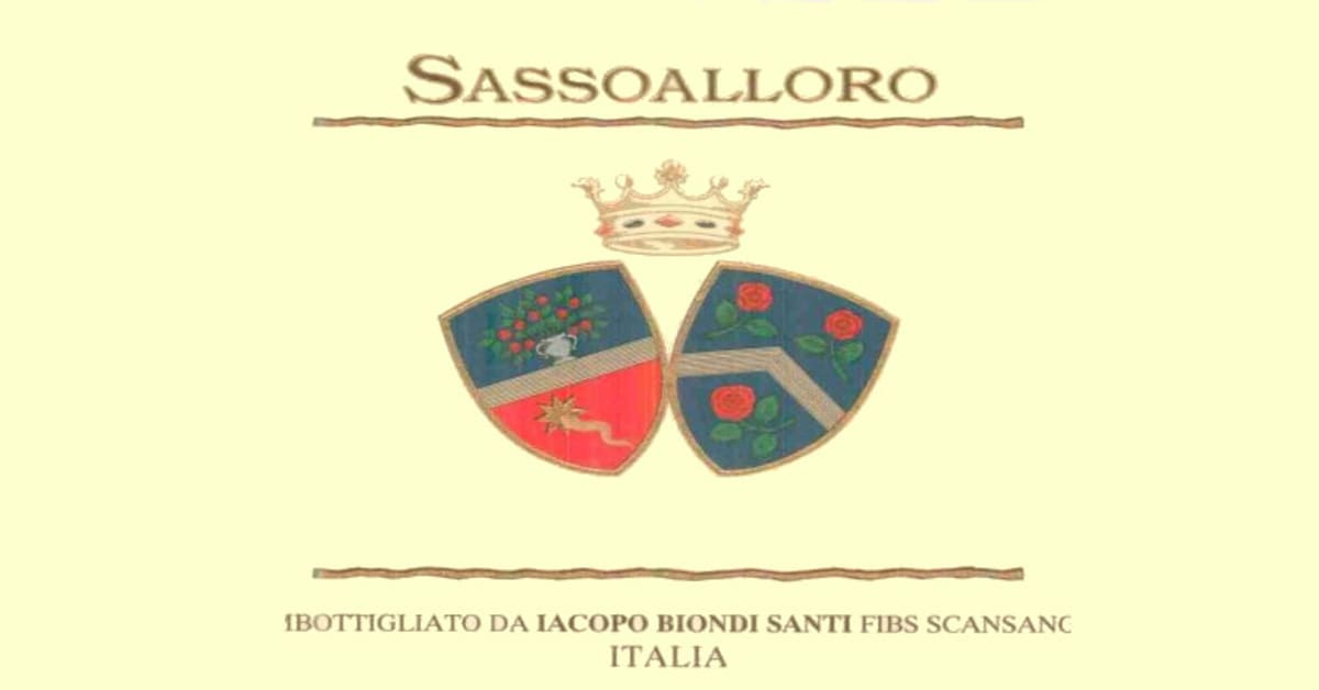 Castello di Montepo Sassoalloro 2001 Front Label