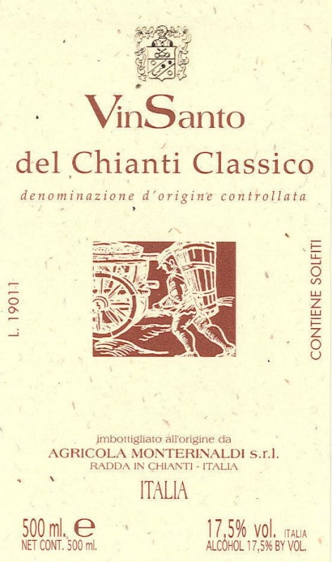 Castello di Monterinaldi Vin Santo del Chianti Classico 2008 Front Label