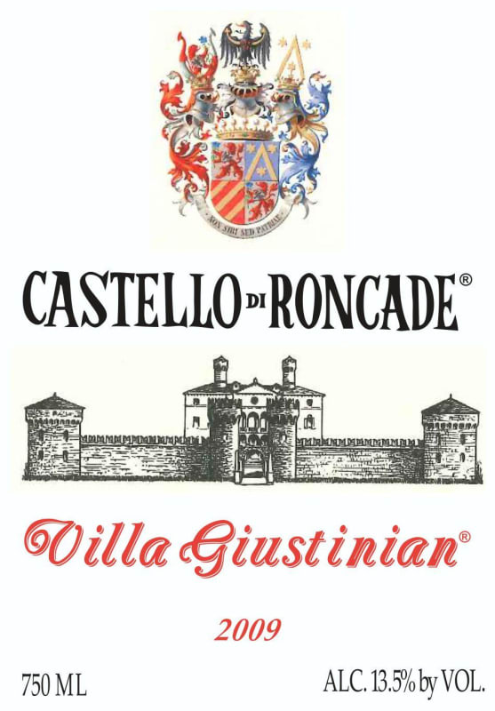 Castello di Roncade Veneto Villa Giustinian 2009 Front Label