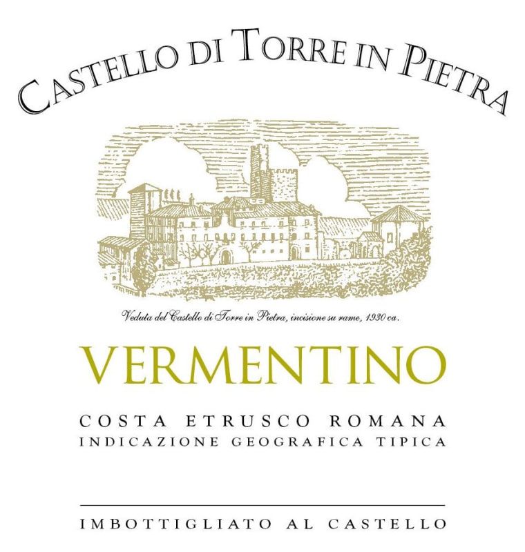 Castello di Torre in Pietra Costa Etrusco Romana Vermentino 2014 Front Label