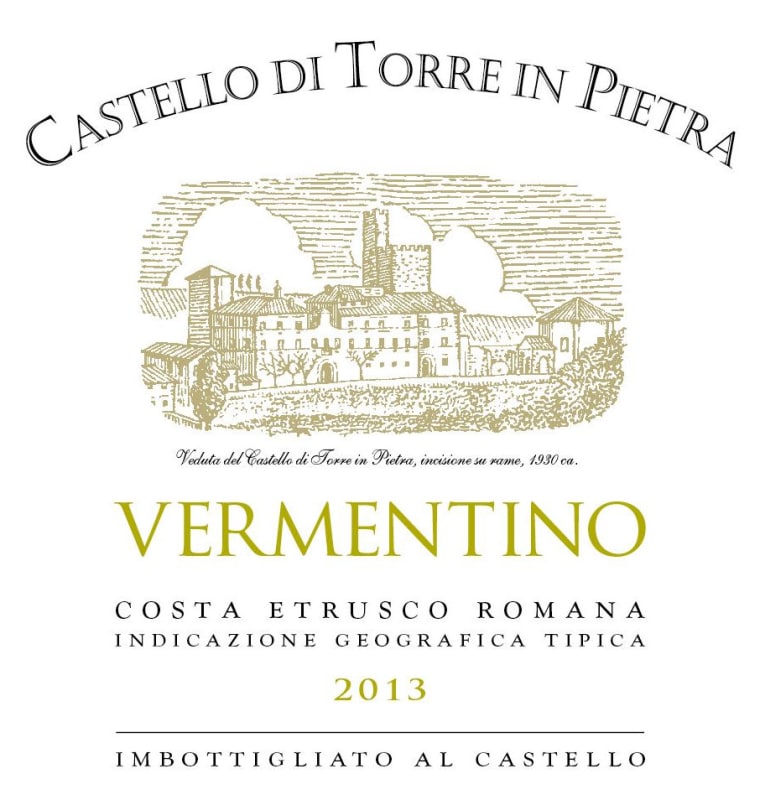 Castello di Torre in Pietra Costa Etrusco Romana Vermentino 2013 Front Label