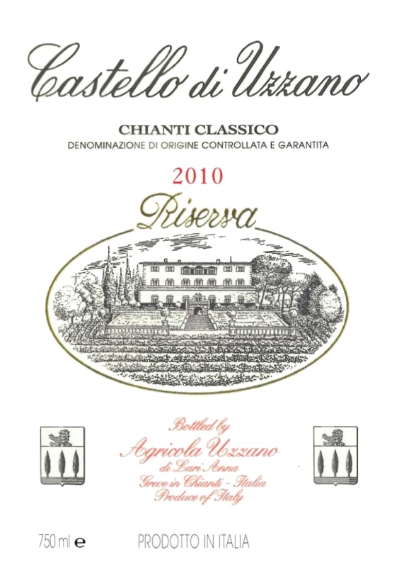 Castello di Uzzano Chianti Classico Riserva 2010 Front Label