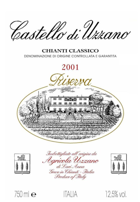 Castello di Uzzano Chianti Classico Riserva 2001 Front Label