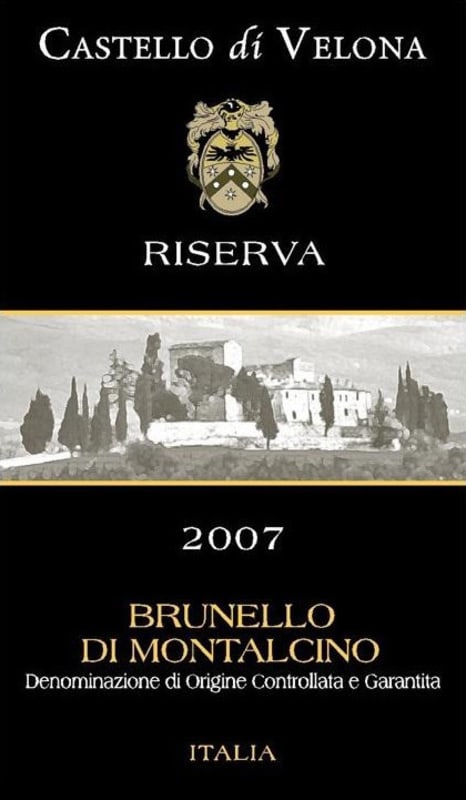 Castello di Velona Brunello di Montalcino Riserva 2007 Front Label