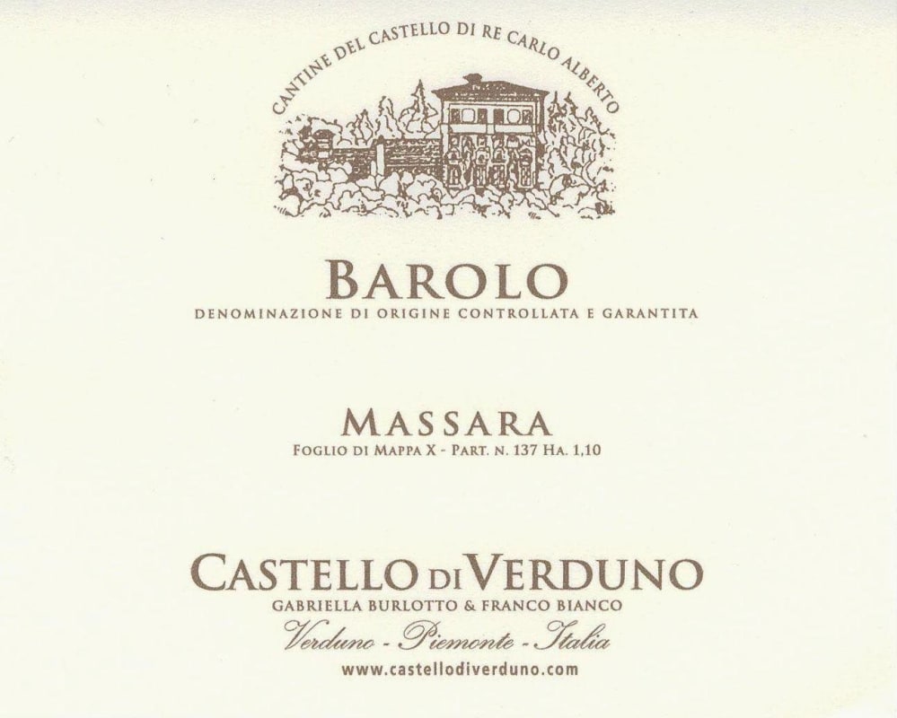 Castello di Verduno Barolo Massara 2006 Front Label