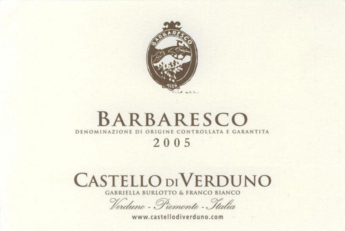 Castello di Verduno Barbaresco 2005 Front Label