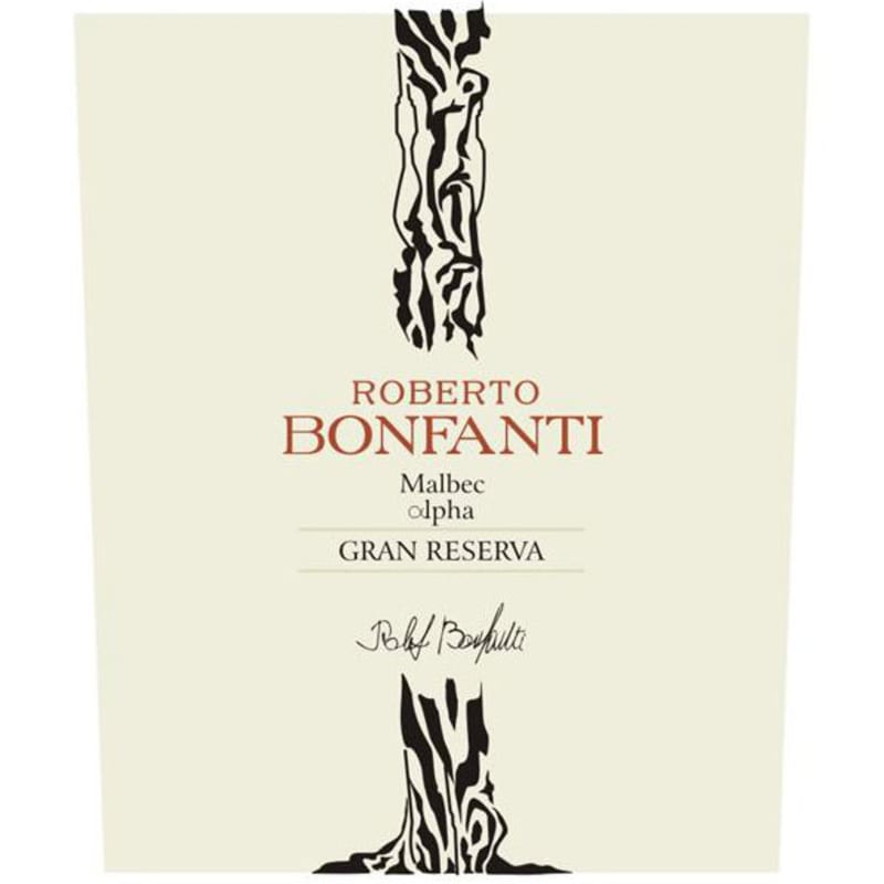 Bonfanti Alpha Malbec 2012 Front Label