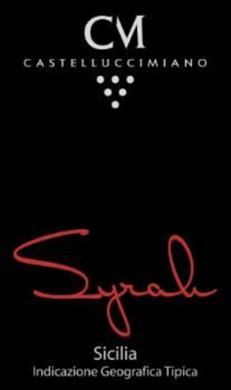Castellucci Miano Sicilia Syrah 2010 Front Label