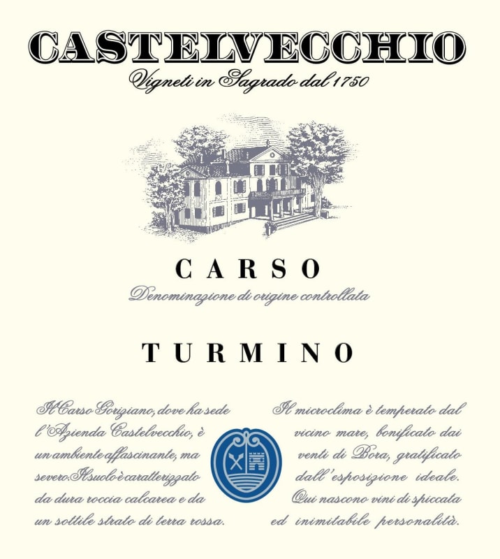 Castelvecchio Carso Turmino 2011 Front Label