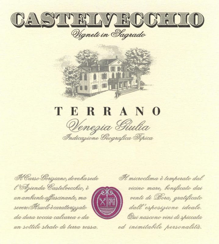 Castelvecchio Venezia Giulia Terrano 2015 Front Label
