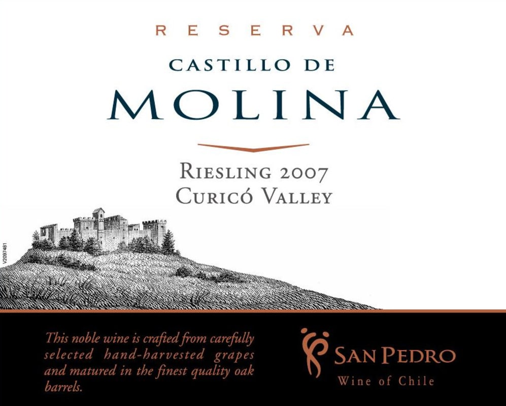 Castillo de Molina Reserva Riesling 2007 Front Label