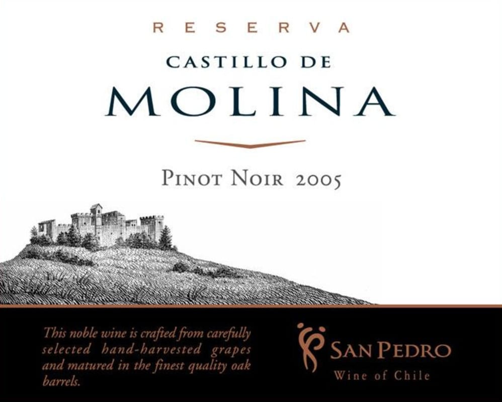 Castillo de Molina San Pedro Reserva Pinot Noir 2005 Front Label