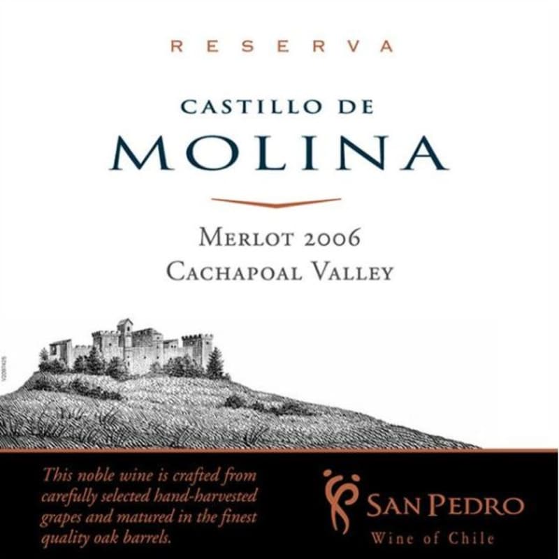 Castillo de Molina San Pedro Reserva Merlot 2006 Front Label