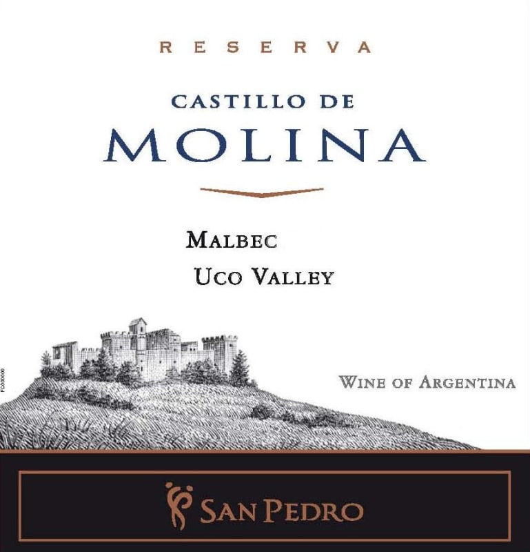 Castillo de Molina San Pedro Reserva Malbec 2010 Front Label
