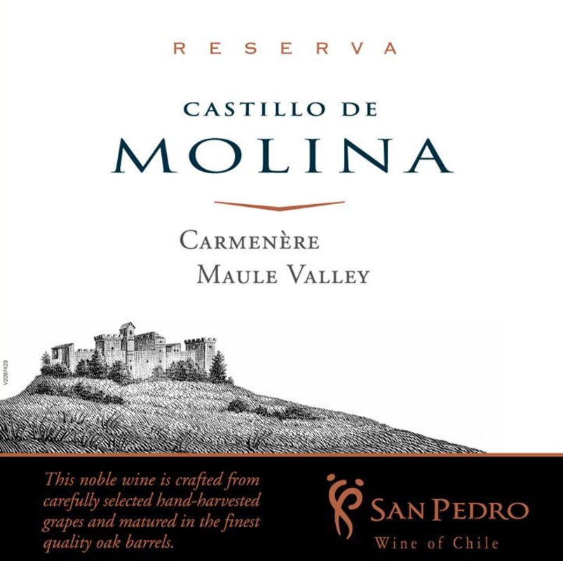 Castillo de Molina San Pedro Reserva Carmenere 2010 Front Label