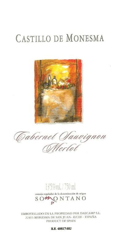 Castillo de Monesma Cabernet Sauvignon Merlot 2004 Front Label