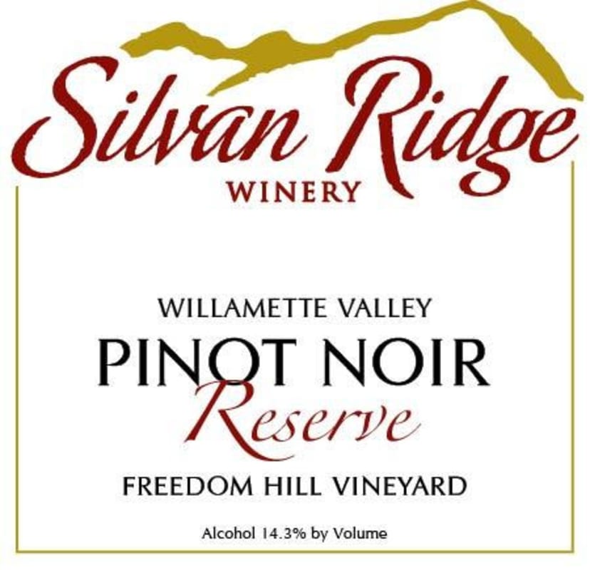 Silvan Ridge Freedom Hill Vineyard Reserve Pinot Noir 2011 Front Label