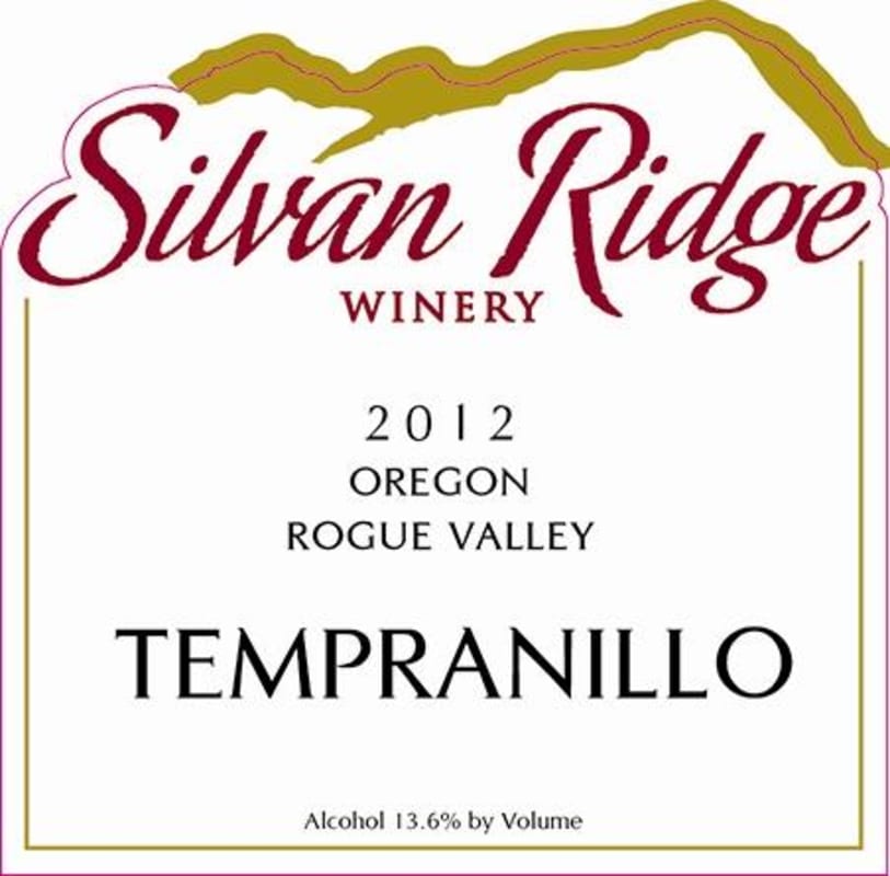 Silvan Ridge Tempranillo 2012 Front Label