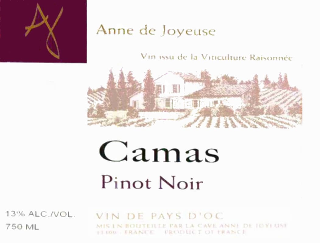 Cave Anne de Joyeuse Camas Pinot Noir 2007 Front Label