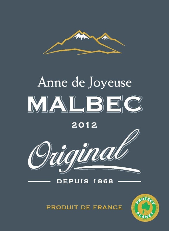 Cave Anne de Joyeuse Original Malbec 2012 Front Label