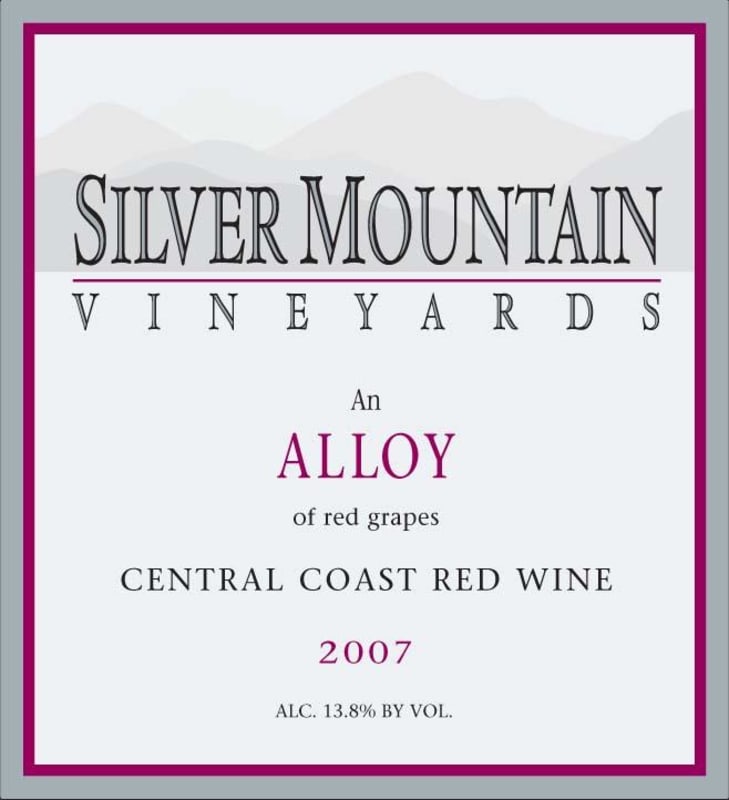 Silver Mountain Alloy Red Wine 2007 Front Label